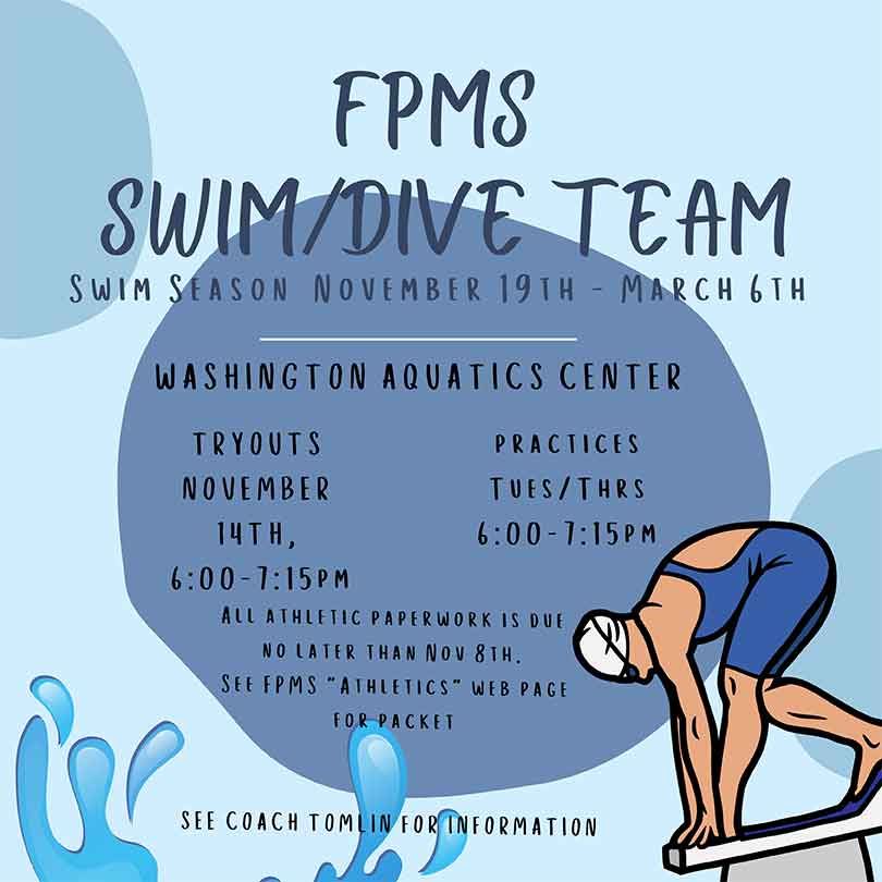 FPMS: Swim/Dive Team Tryouts, Nov 14