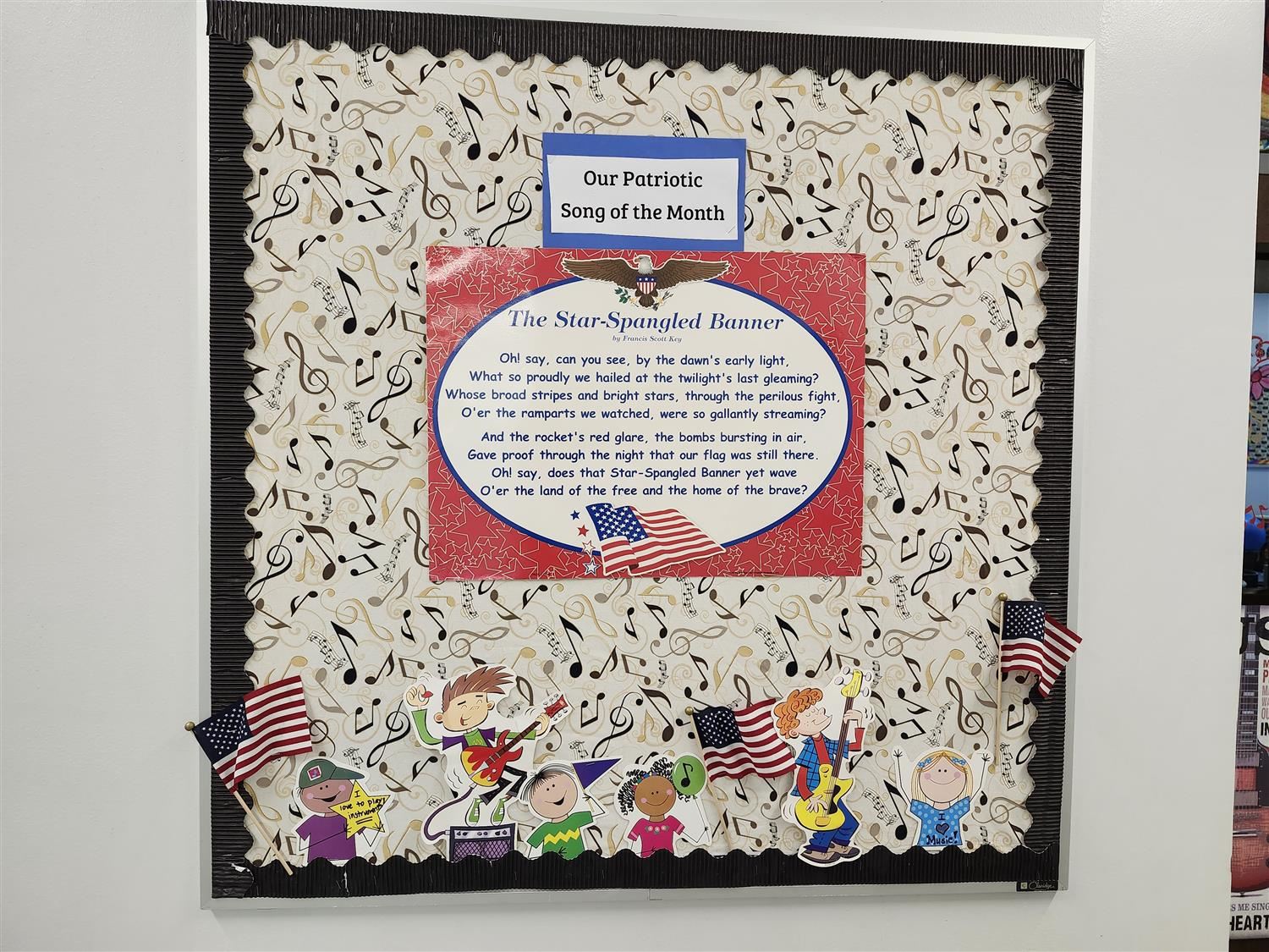 Patriotic Bulletin Board at Kingsfield Elementary