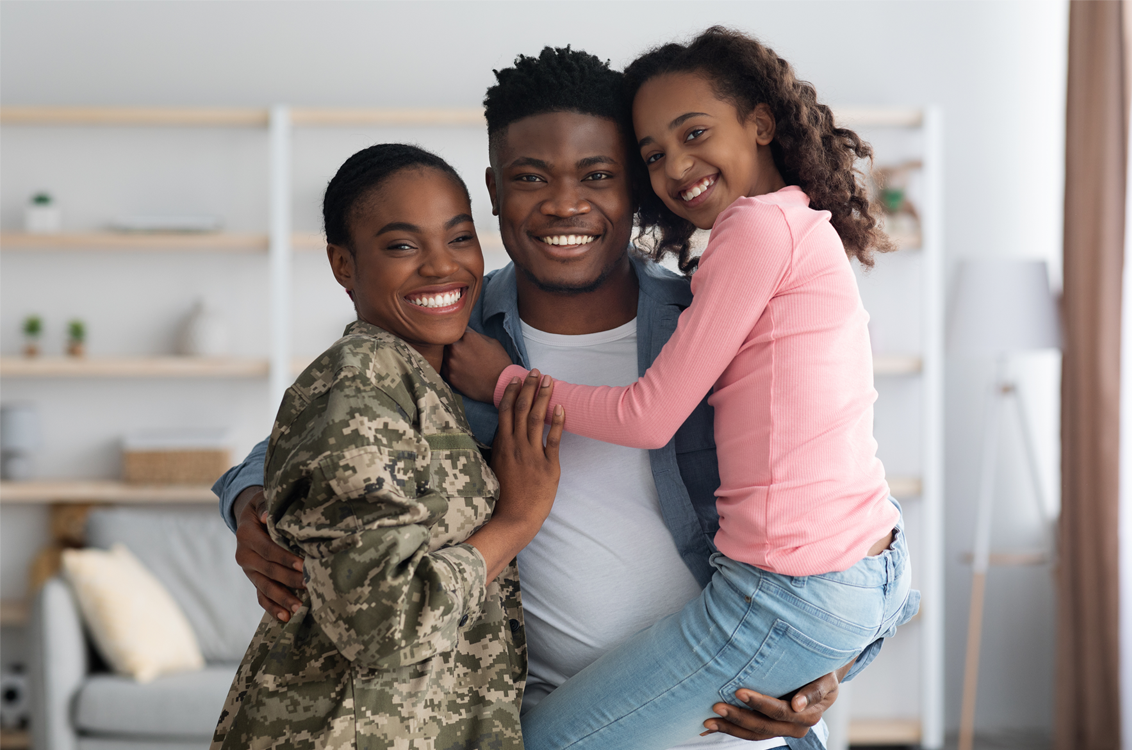 Photo of a military family