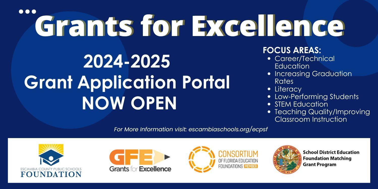 Grants for Excellence 2024-2025 Grant Application Portal NOW OPEN